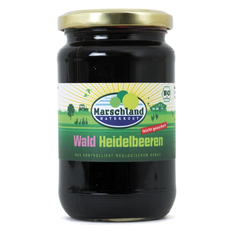 Marschland  Bio-Waldheidelbeeren 370 ml Gl. MARSCHLAND - Produktbild