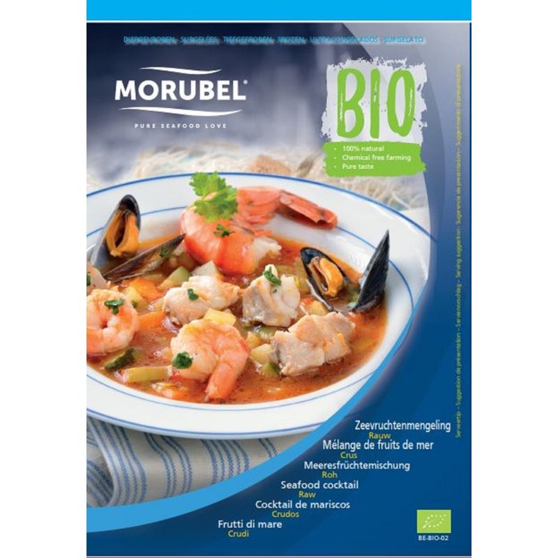 Ristic BIO Meeresfrüchtemischung mit Garnelen, Muscheln und Lacks TK 300g Morubel - Produktbild