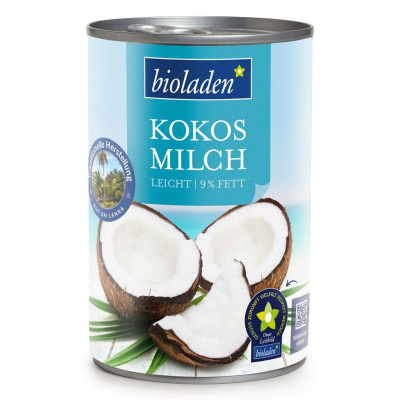 bioladen Kokosmilch fettarm 9 % Fett - Produktbild