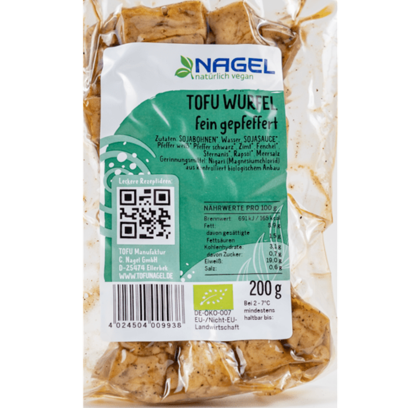 NAGEL TOFU WÜRFEL fein gepfeffert 200g - Produktbild