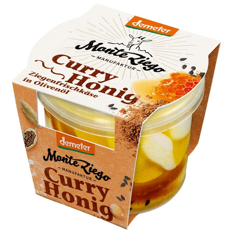 Monte Ziego Ziegenfrischkäse in Olivenöl & Curry-Honig SB - Produktbild