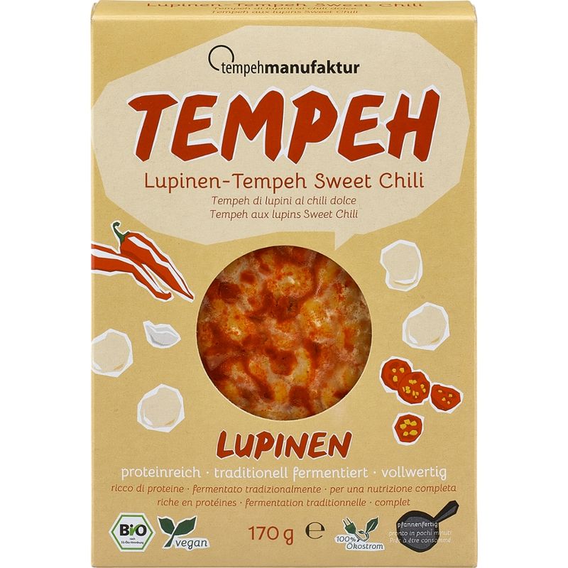 tempehmanufaktur  Lupinen-Tempeh, Sweet-Chili - mit süß-scharfer Marinade - Produktbild