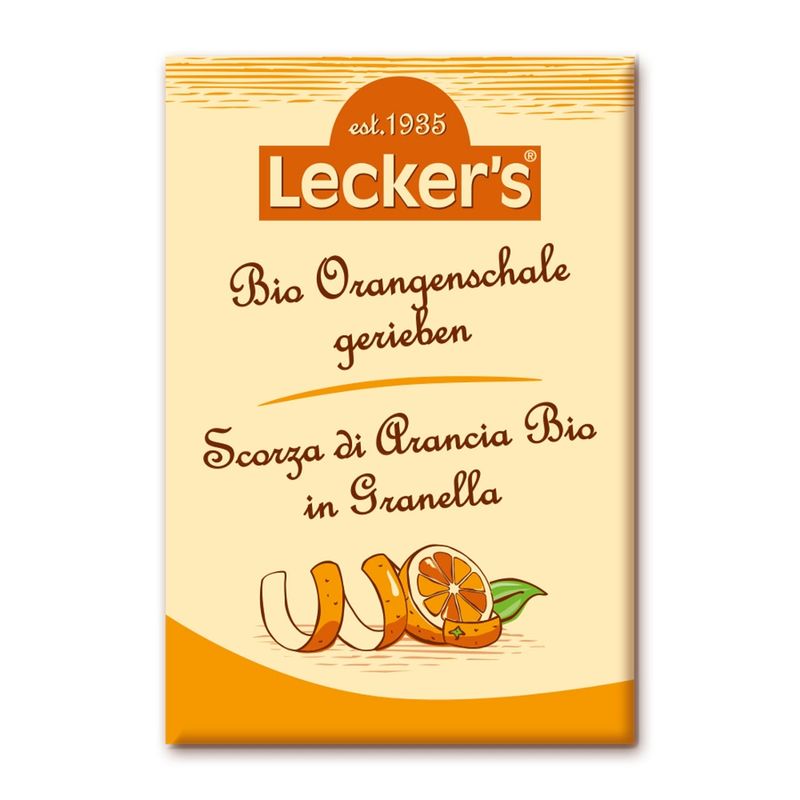 Lecker´s Bio Orangenschale gerieben und getrocknet - Produktbild