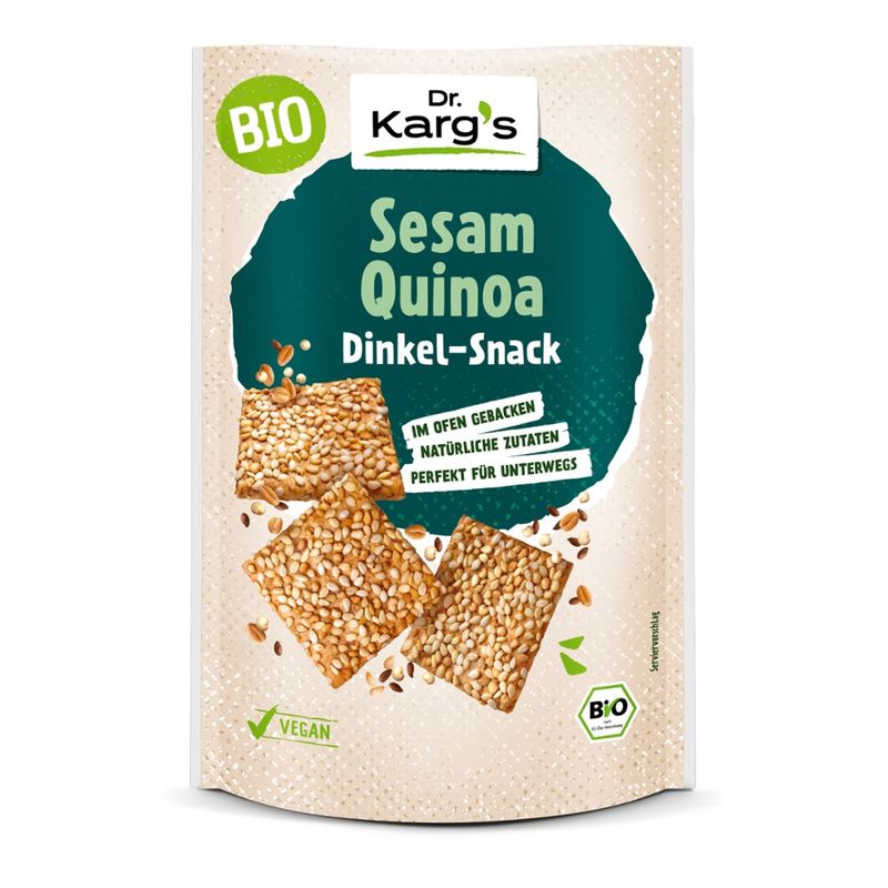 Dr. Karg´s Genuss mit Biss Bio Dinkel-Vollkorn-Snack mit Sesam und Quinoa - Produktbild