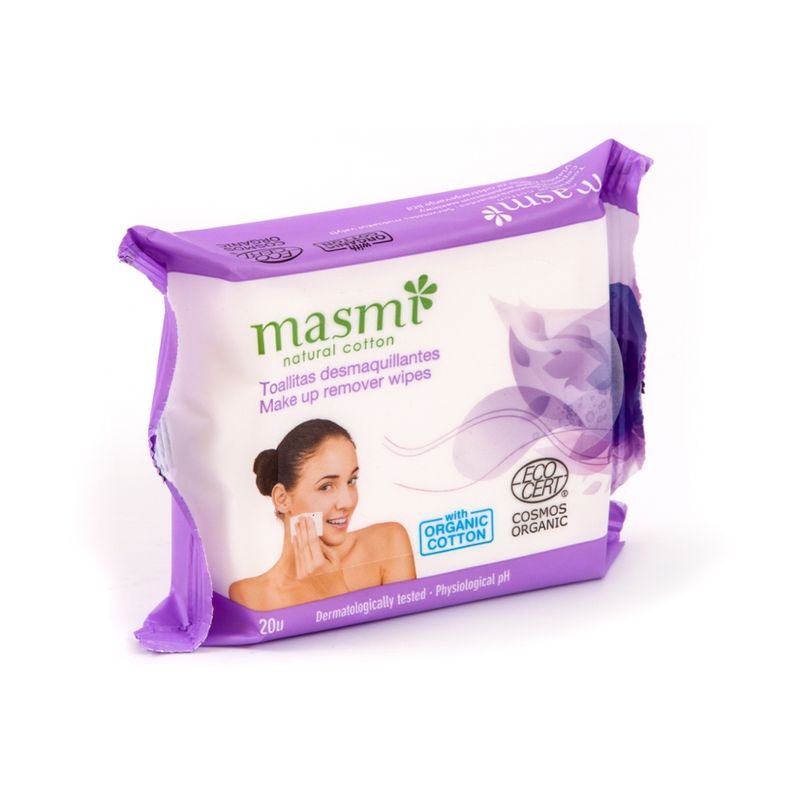 MASMI ORGANIC CARE Bio Make-Up Reinigungstücher mit Tüchern aus 100% Bio Baumwolle MASMI - Produktbild