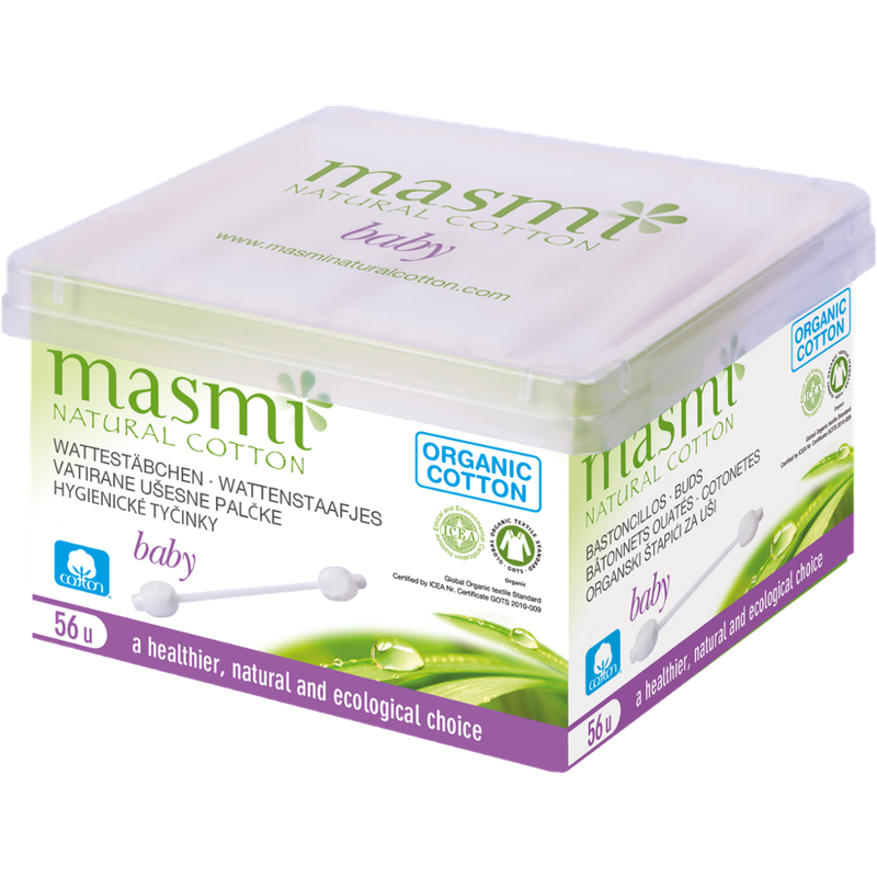 MASMI ORGANIC CARE Bio Ohrstäbchen BABY mit GOTS Bio Baumwolle MASMI - Produktbild