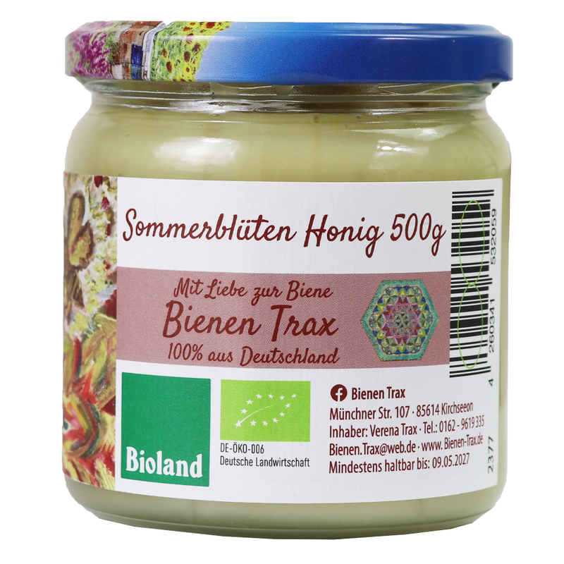 Familienimkerei Bienen-Trax Sommerblütenhonig 500g - Produktbild