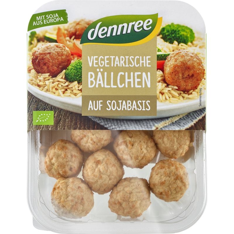 dennree Vegetarische Bällchen auf Sojabasis, mit Soja aus Europa - Produktbild