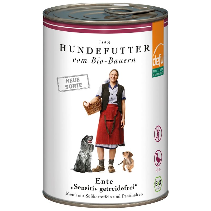 defu - Das Tierfutter vom Bio-Bauern Hund Ente "Sensitiv getreidefrei" - Produktbild