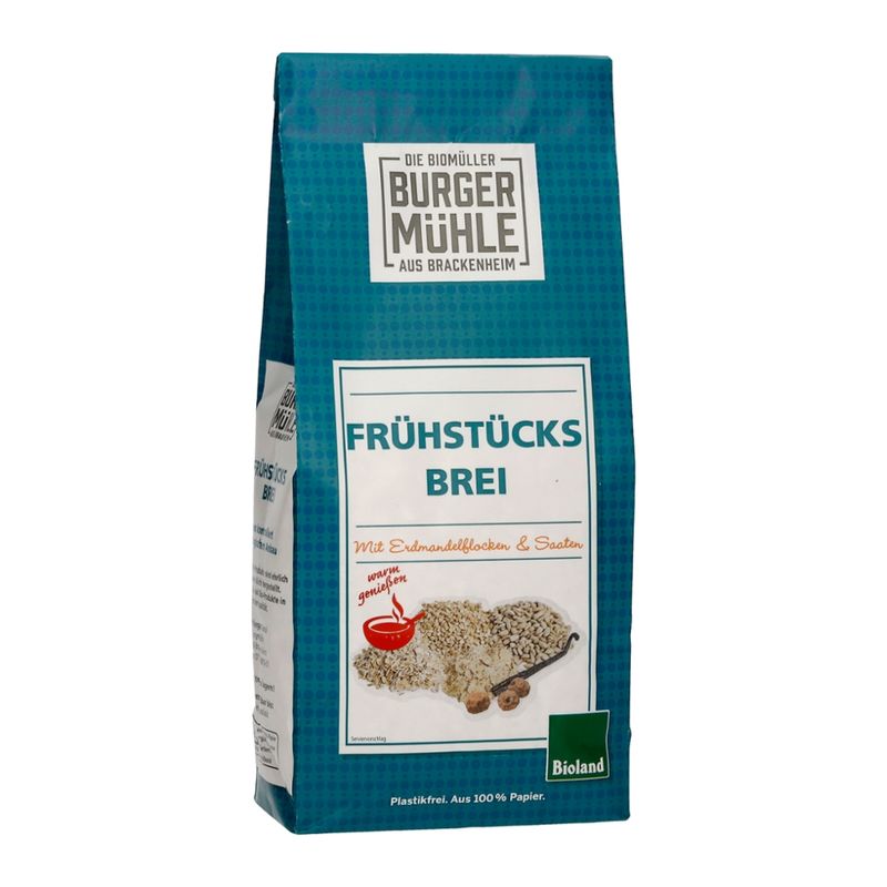 Burgermühle Frühstücksbrei, Basis, mit Erdmandelflocken & Saaten, bioland - Produktbild
