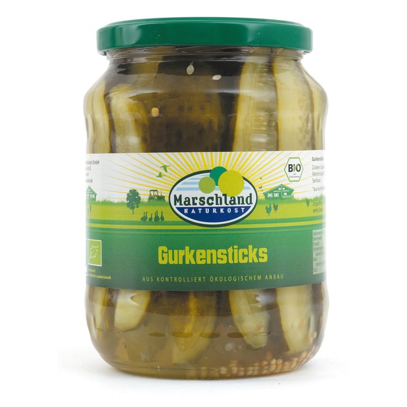 Marschland  Bio-Gurkensticks 720 ml Gl. MARSCHLAND - Produktbild