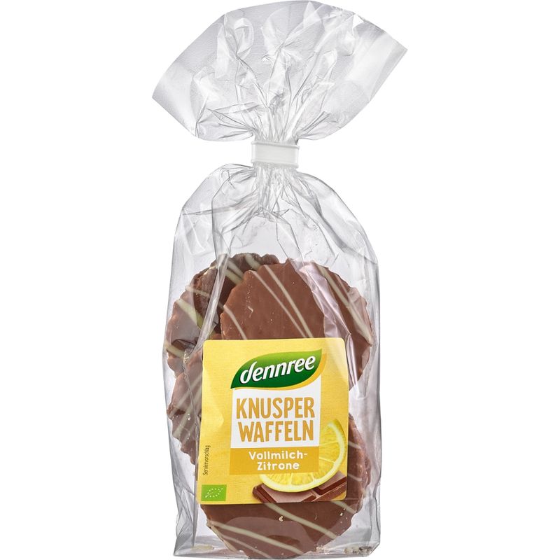dennree Knusperwaffeln Vollmilch-Zitrone - Produktbild