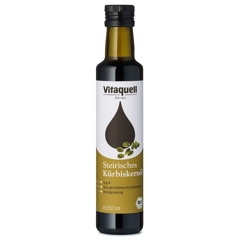 Vitaquell Steierisches Kürbiskern-Öl Bio geröstet, kaltgepresst g.g.A. - Produktbild