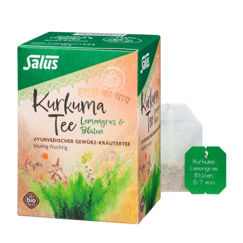 Salus® Kurkuma Tee Lemongras & Blüten bio 15 FB - Produktbild