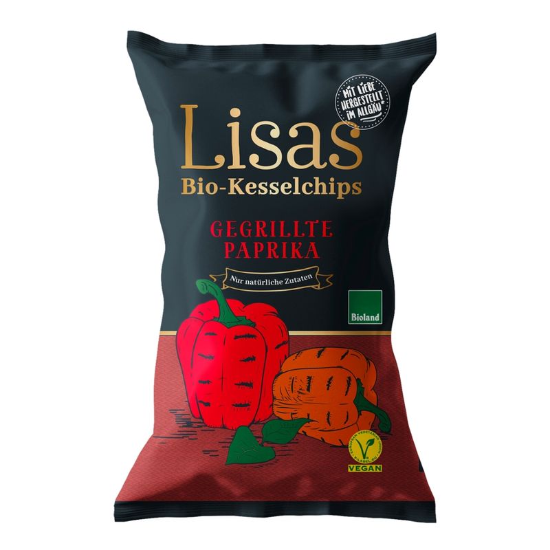 Lisas Bio-Kesselchips Lisas Bio-Kesselchips Typ Gegrillte Paprika 125g - Produktbild