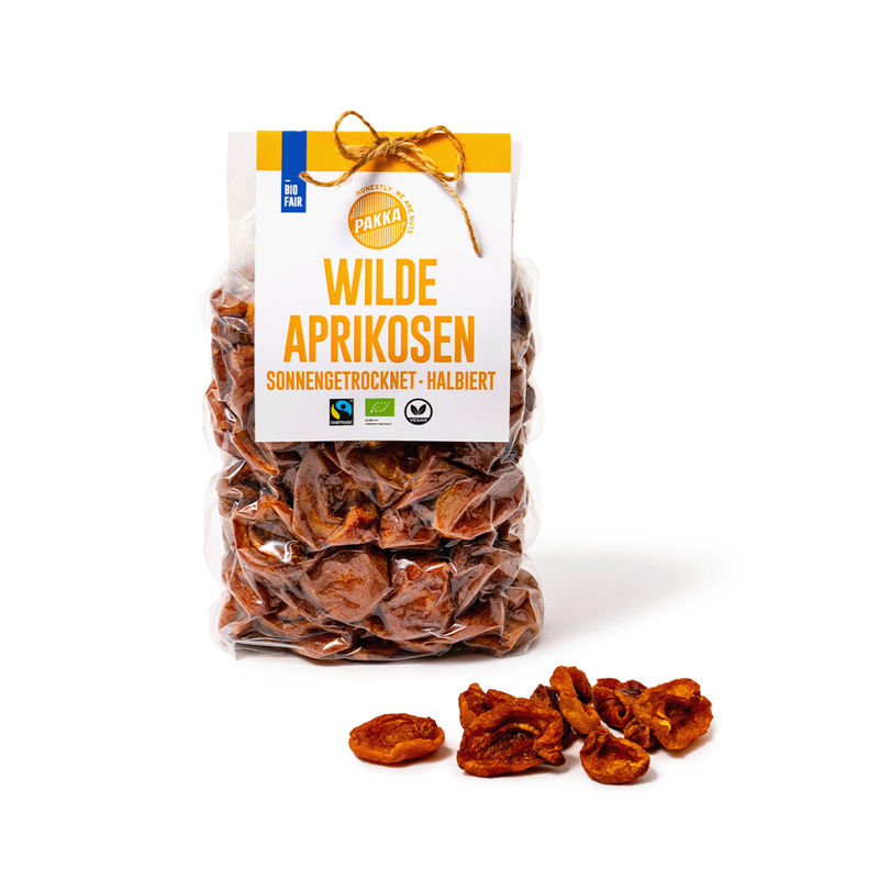 Pakka Wilde Aprikosenhälften getrocknet, Bio & Fairtrade, 1kg - Produktbild