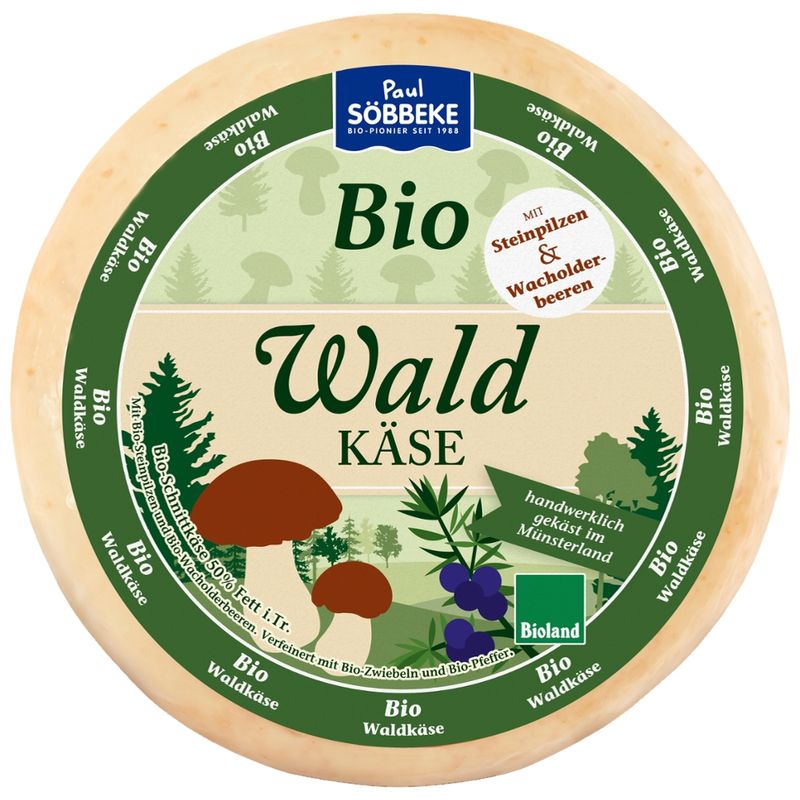 Söbbeke Bio Schnittkäse Waldkäse 50% Fett i. Tr. - Produktbild