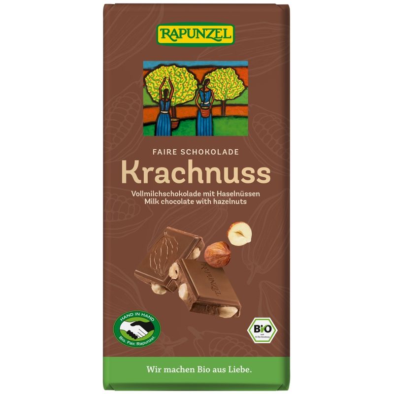 Rapunzel Vollmilch Schokolade Krachnuss HIH - Produktbild