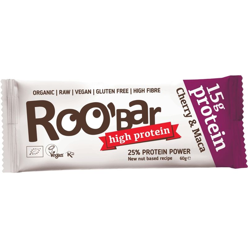 Roobar Roobar Protein Cherry and Maca, 60g, glutenfrei - Produktbild