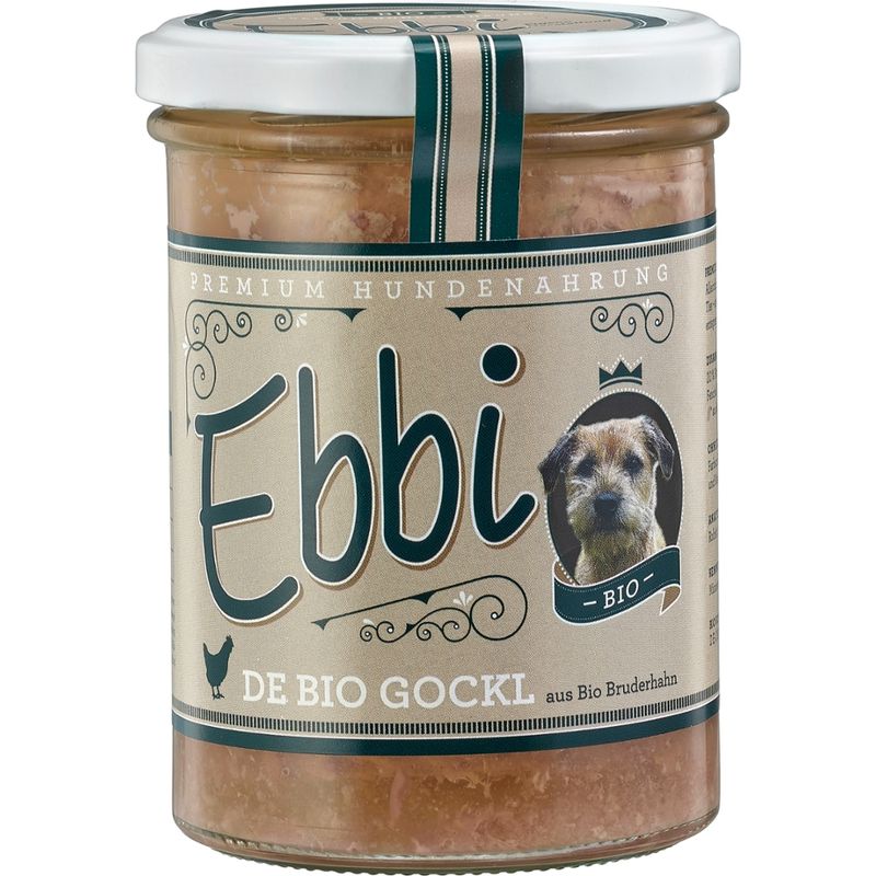 Wuff & Mau Heimtiernahrung  Ebbi De Bio Gockl Hundefutter 400g - Produktbild