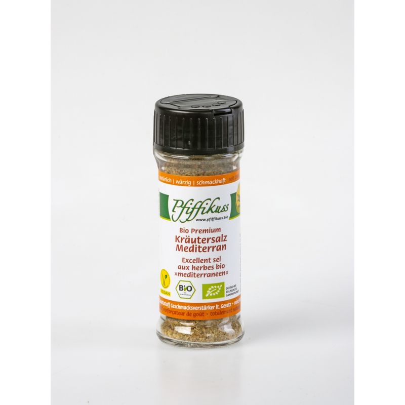 Pfiffikuss Gutes von der Reichenau Bio Kräutersalz Mediterran 75g Mühle - Produktbild