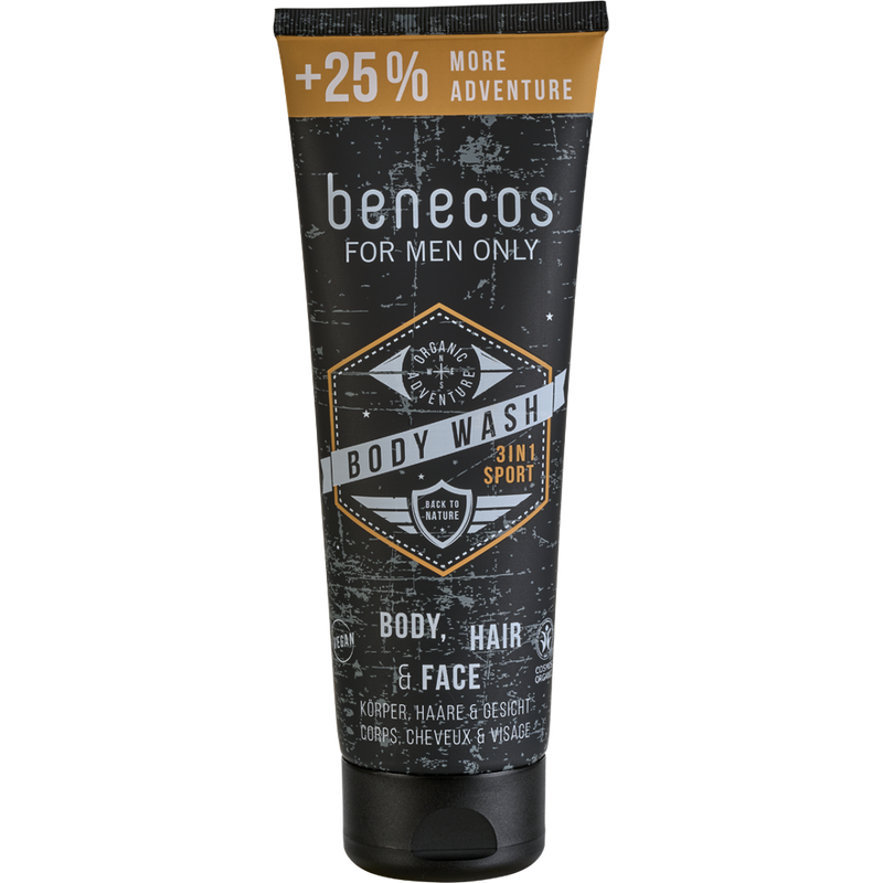 benecos benecos for men only Body Wash 3in1 Sport 250 ml - Produktbild