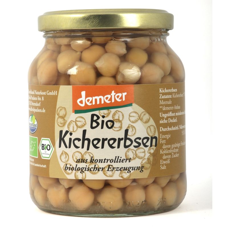 Marschland  demeter Bio-Kichererbsen 370 ml Gl. MARSCHLAND - Produktbild