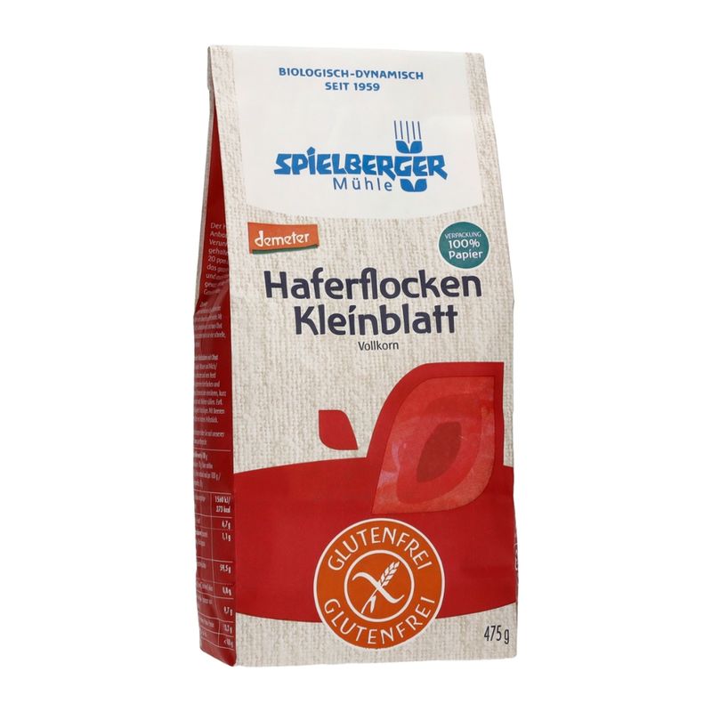 Spielberger Mühle Haferflocken Kleinblatt, glutenfrei, demeter - Produktbild