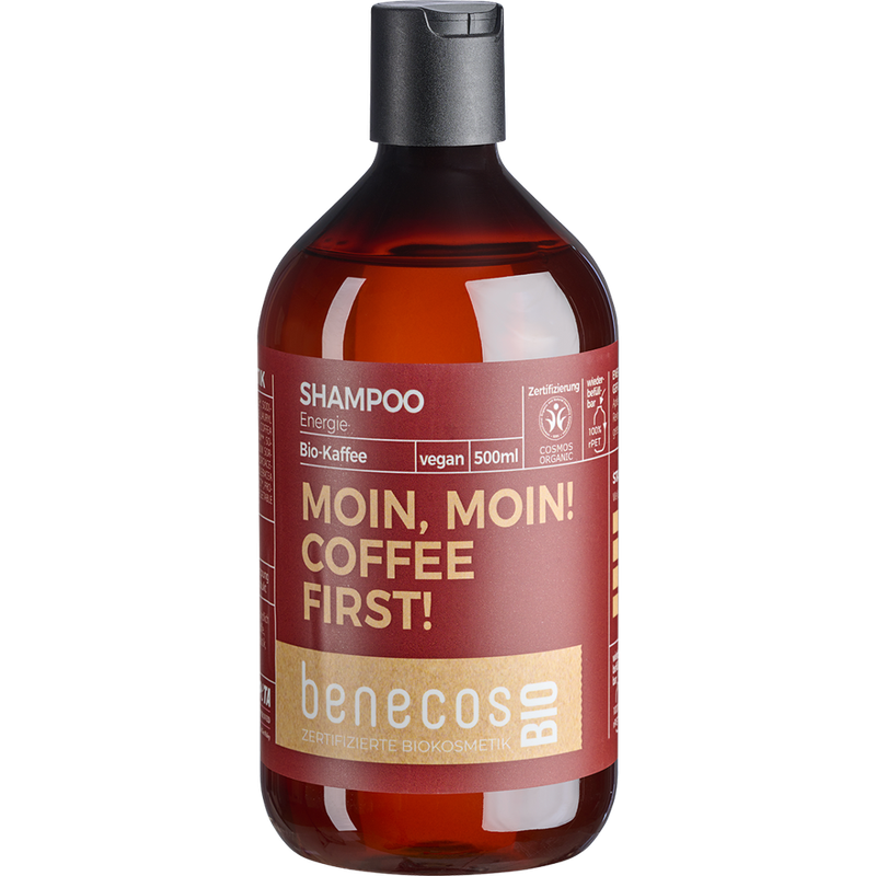 benecos benecosBIO Shampoo Energie BIO-Kaffee - MOIN MOIN! COFFEE FIRST! - Produktbild