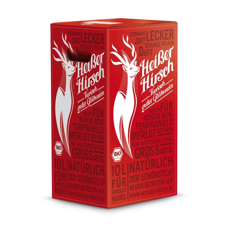 HEISSER HIRSCH HEISSER HIRSCH - Tierisch guter Glühwein (10 l, rot) - Produktbild