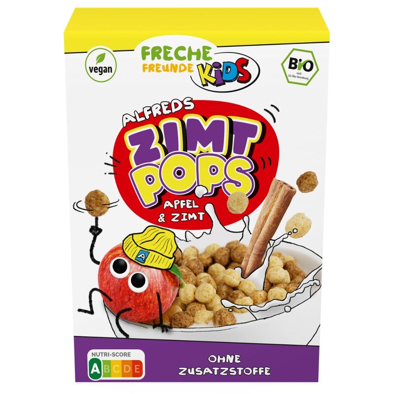 Freche Freunde Freche Freunde Kids Bio Cerealien Zimt Pops - Apfel & Zimt 275g - Produktbild