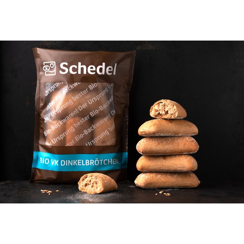 Schedel  5er Pack Bio Vollkorn-Dinkelbrötchen - Produktbild