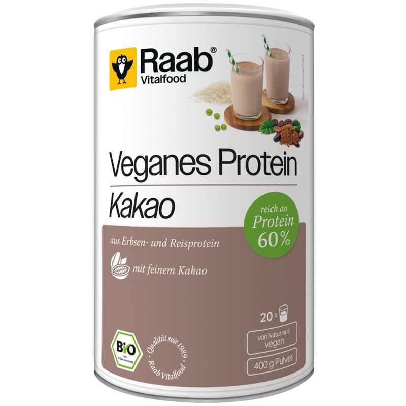 Raab Vitalfood BIO Protein Shake Kakao (ohne Soja) - Produktbild