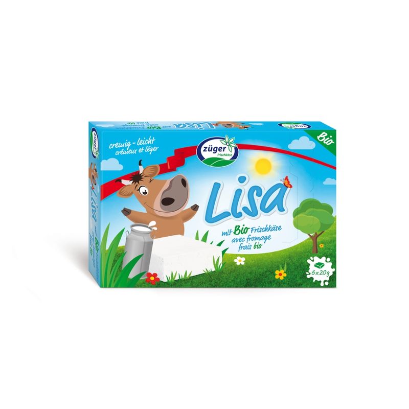 Züger Frischkäse AG Züger Lisa Bio Frischkäse Würfel 6x20g - Produktbild