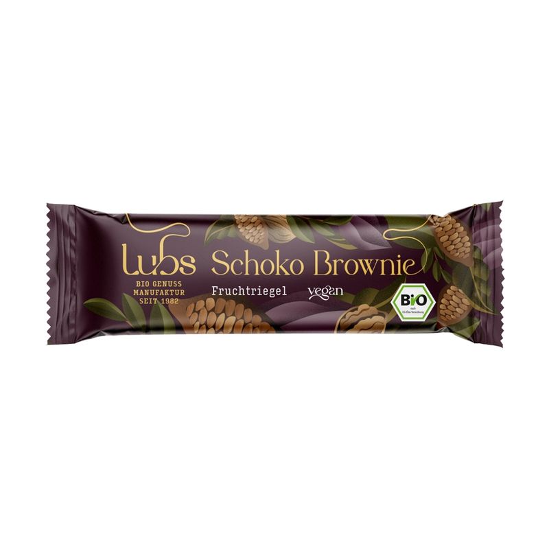 Lubs Schoko Brownie Fruchtriegel, Bio - Produktbild