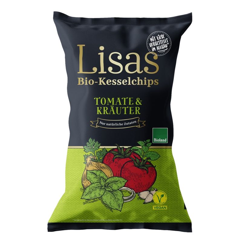 Lisas Bio-Kesselchips Lisas Bio-Kesselchips Tomate & Kräuter 125g - Produktbild