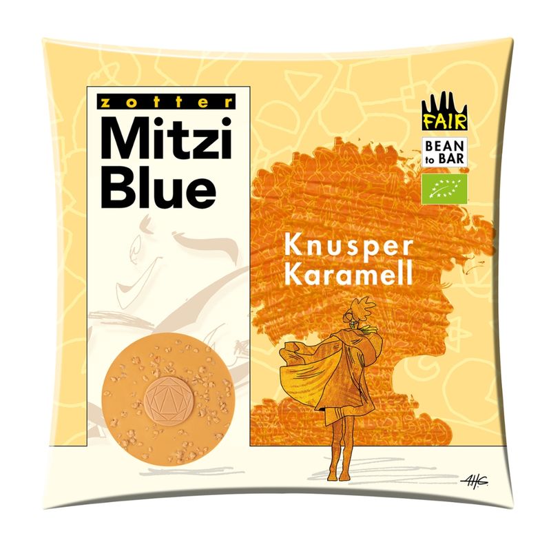 Zotter Schokolade Knusper Karamell • Karamelltafel + Karamell-Crispies - Produktbild