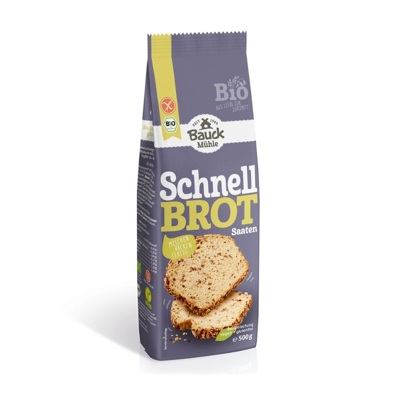 Bauck Mühle Schnellbrot mit Saaten glutenfrei Bio - Produktbild