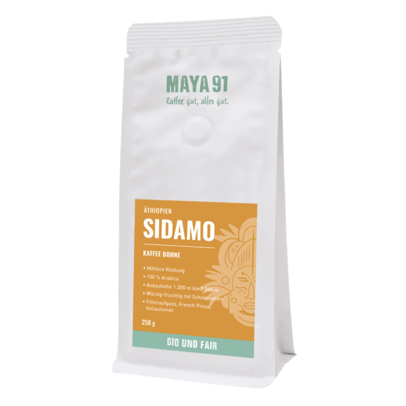 MAYA Kaffee 1991  250g Sidamo Kaffee Bohne - Produktbild