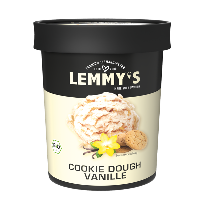 LEMMY'S  Lemmy's veganes Bio-Eis Cookie-Dough-Vanille - Produktbild