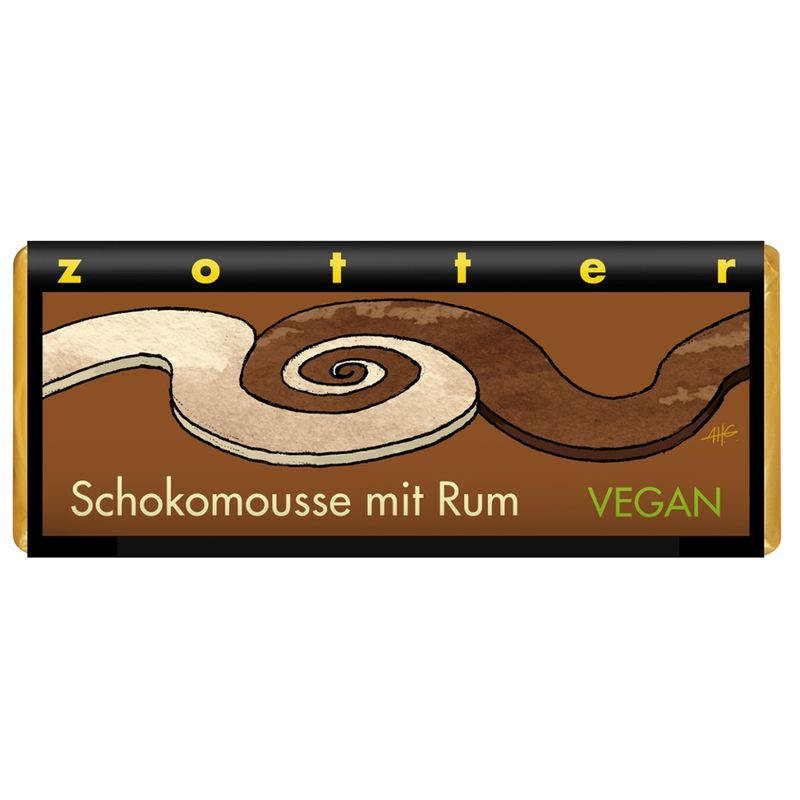 Zotter Schokolade Schokomousse mit Rum VEGAN - Produktbild