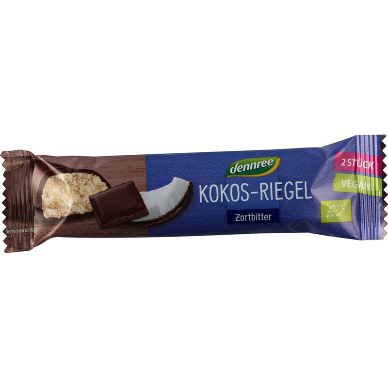 dennree Kokosriegel in Zartbitterschokolade - Produktbild