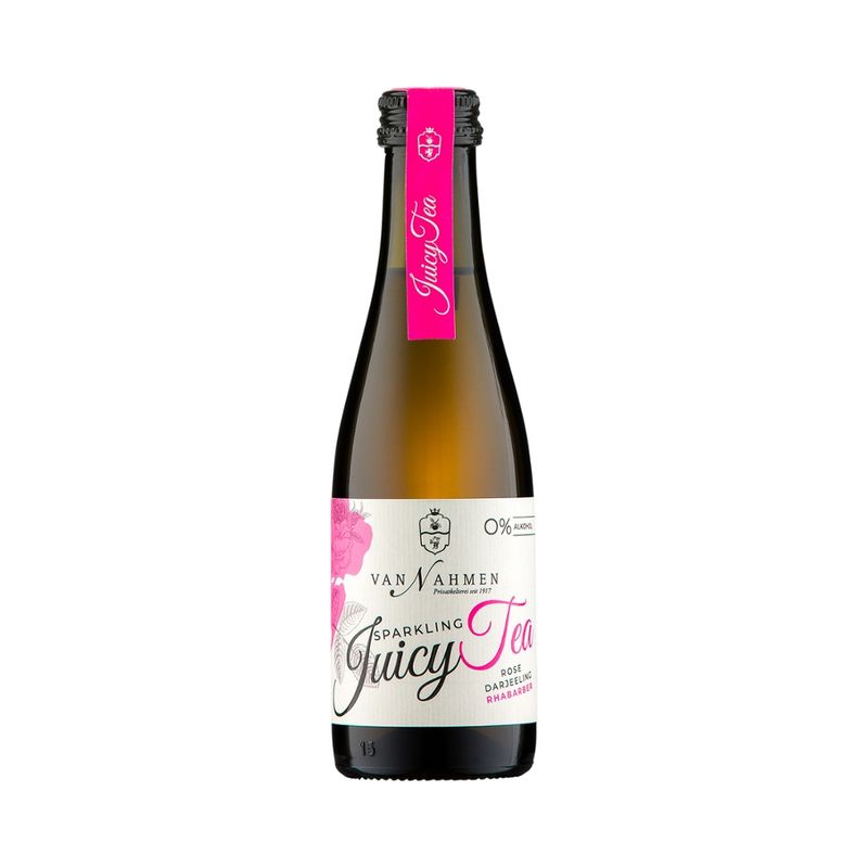 van Nahmen SPARKLING JUICY TEA Rose-Darjeeling-Rhabarber BIO 0,20 EW - 0,00 % - Produktbild