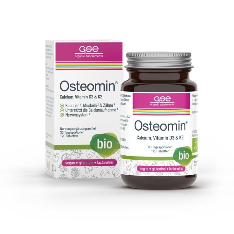 GSE  Osteomin® (Bio), Calcium, Vitamin D3 & K2, 320 Tabletten à 700 mg - Produktbild