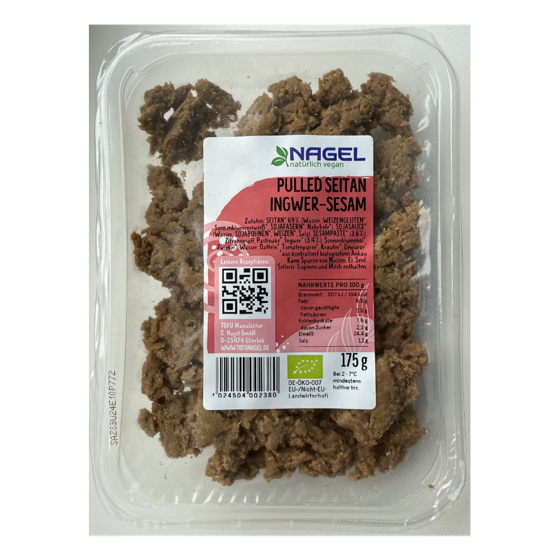 NAGEL Pulled Seitan Ingwer-Sesam 175g - Produktbild