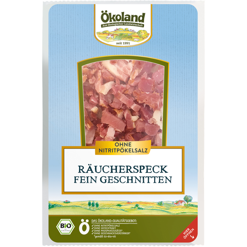 ÖKOLAND Räucherspeck fein geschnitten - Produktbild