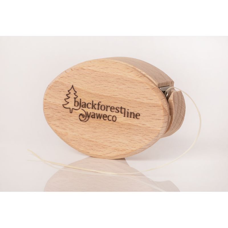 yaweco yaweco Black Forest Line Zahnseidenbox aus Holz von heimischen Hölzern (Zahnseide aus Seide und Bienenwachs) - Produktbild