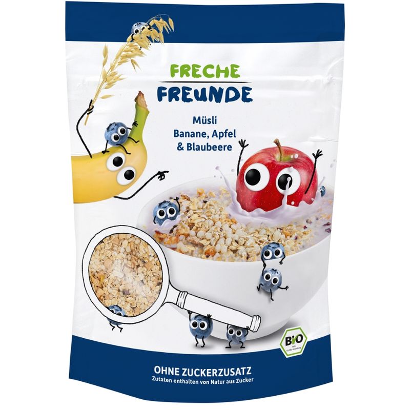 Freche Freunde Freche Freunde Bio Freches Müsli Banane, Apfel & Blaubeere - Produktbild