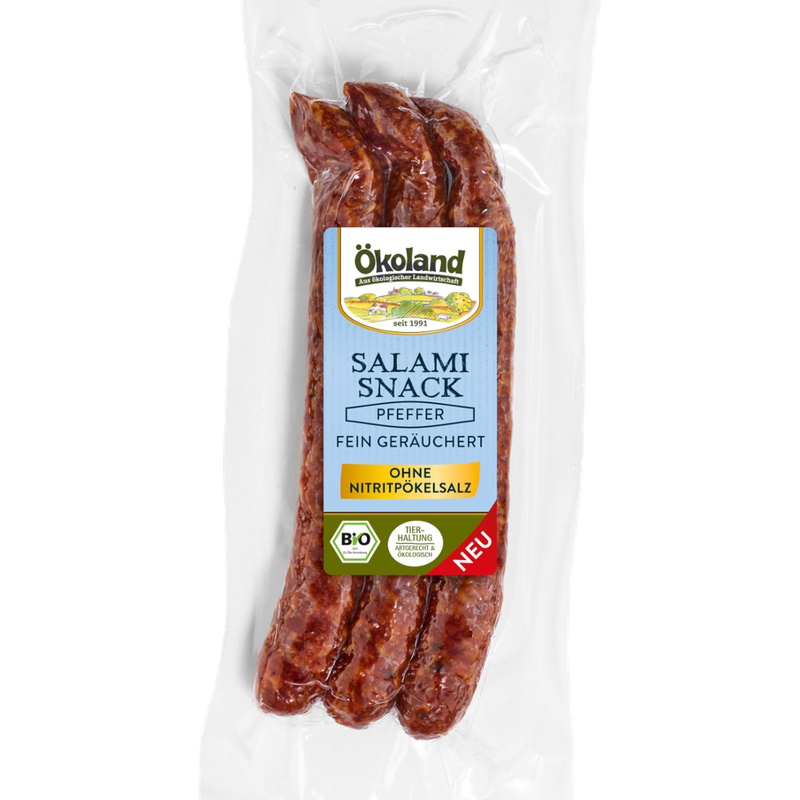 ÖKOLAND Salami-Snack Pfeffer fein geräuchert - Produktbild