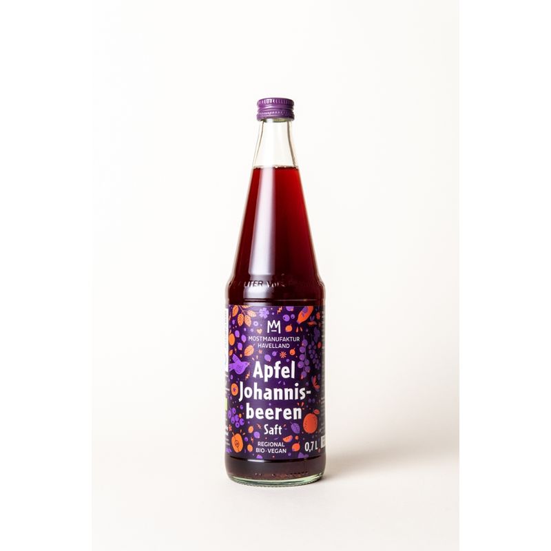 MostManufaktur Havelland Bio-Apfel-Johannisbeerensaft aus Brandenburg - Produktbild